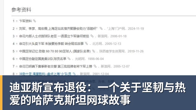 开云下注迪亚斯宣布退役：一个关于坚韧与热爱的哈萨克斯坦网球故事